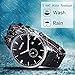 NORTH Black Leather Mens Watch Fashion Analog Quartz Men Wrist Watches Casual Waterproof Military Wristwatch for Men Stainless Steel with Date
