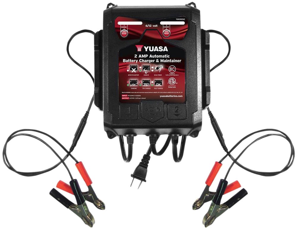 Galleon Yuasa YUA1202262 2 Amp DualBank Automatic Battery Charger