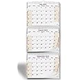 2025 2026 3-Month Wall Calendar by StriveZen, Move-a-Page, 11 x 26 Inches, Large, Vertical, Wire bound, July 25 - December 26, Use as Three Separate Calendars