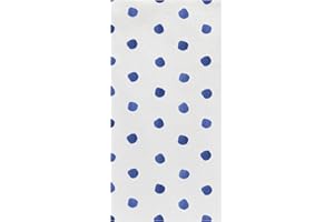Vietri Papersoft Napkins Dot Blue Guest Towels, 50-Pack Spunlace Table/Bathroom Hand Towels