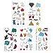 Temporary Tattoos for Kids(15sheets),Konsait 250Assorted Temporary Tattoos Little Monster Elephant Diamond Strawberry Watch fake Body Sticker for Girls Boys Children for Birthday Party Favors Supplies