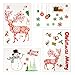 Christmas Glass Wall Decals, 4 Pieces Removable Christmas Window Sticker, Wall Glass Static Sticker Christmas Decorations Window & Door Decals for Xmas and New Year