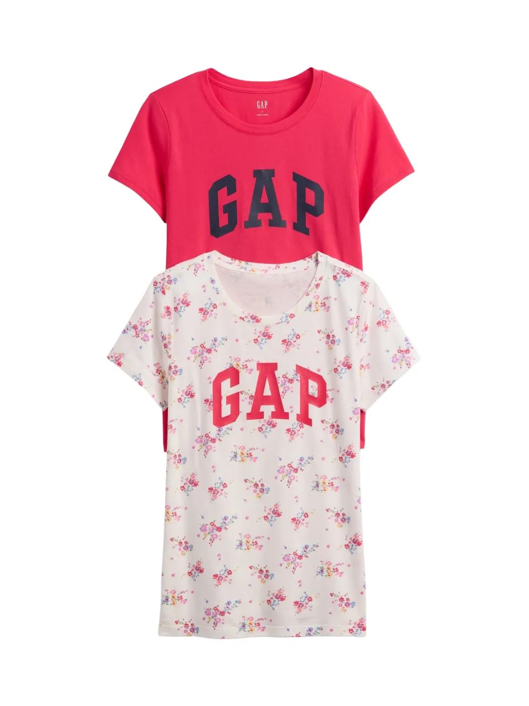 GAP Womens 2-Pack Classic Logo Tee T-Shirt Summer Azalea XL Image