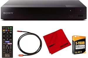 Sony BDP-S6700 4K Upscaling 3D Streaming Blu-ray Disc Player with Dolby TrueHD and DTS Master Audio Bundle with Deco Gear 6 ft High Speed HDMI 2.0 Cable and Microfiber TV Screen Cloth