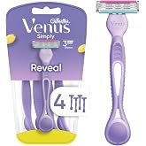 Venus Simply 3 Reveal Disposable Razors, 4 Count