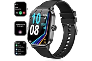 RITARGA Smart Watch for Men and Women, 1.96" HD Fitness Tracker with Bluetooth Calls, Heart Rate & Sleep Monitor, 120+ Sports Modes, IP68 Waterproof, Voice Assistant Compatible with Android iPhone