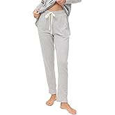 Papinelle Women’s Lightweight Jada Cotton Lounge Pants - Soft Loungewear & Sleepwear, Adjustable Waist