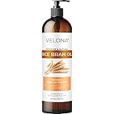 velona Rice Bran Oil 8 Fl Oz | 100% Pure and Natural Carrier Oil | Refined, Expeller Pressed | Cooking, Face, Hair, Body & Skin Care | Use Today - Enjoy Results