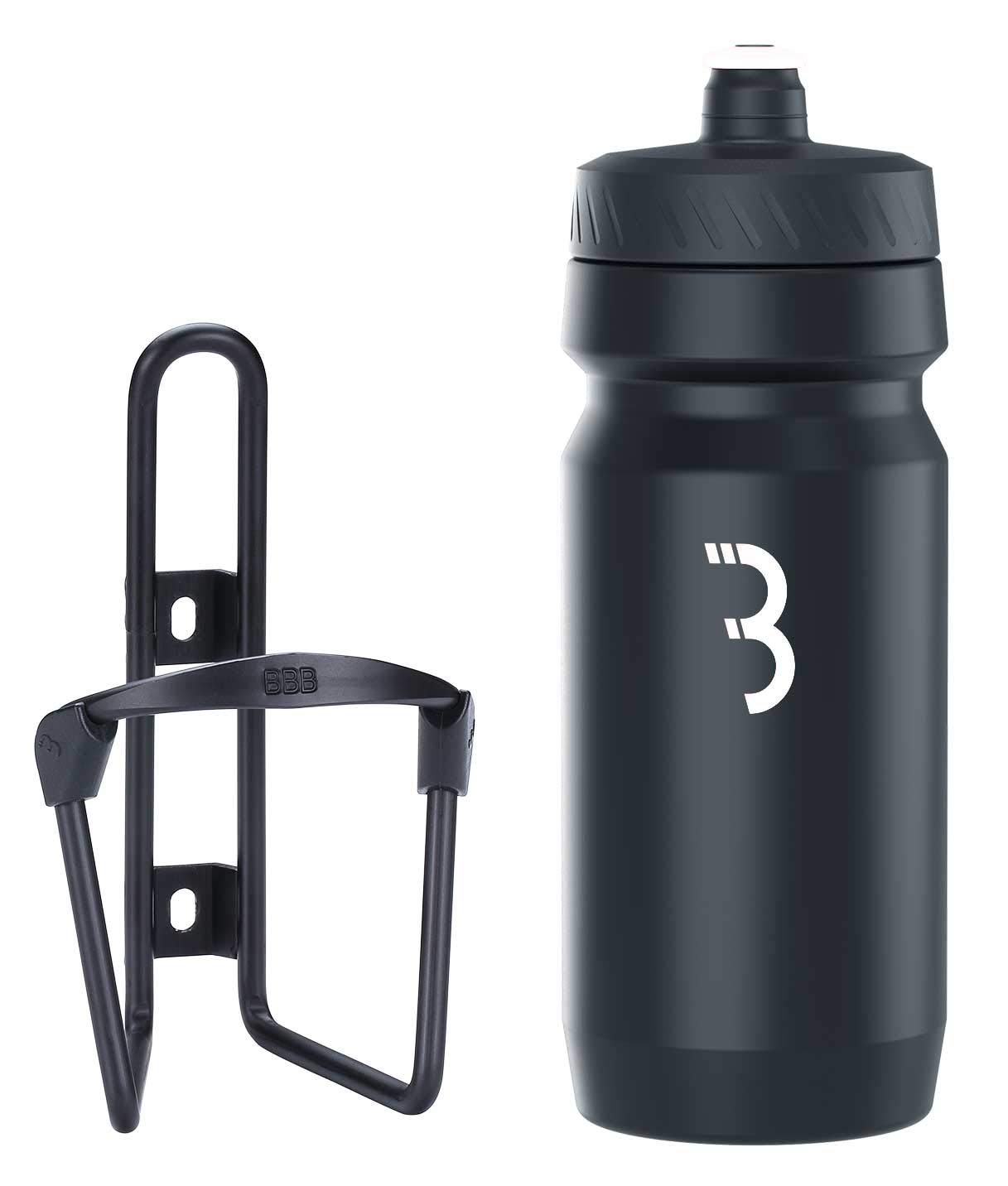 BBB Cycling FuelTank And CompTank Bike Water Bottle Holder With BPA-free Bike Water Bottle I Bike Bottle Cage And Bottle Set I Universal Fit 550ml I BBC-03C