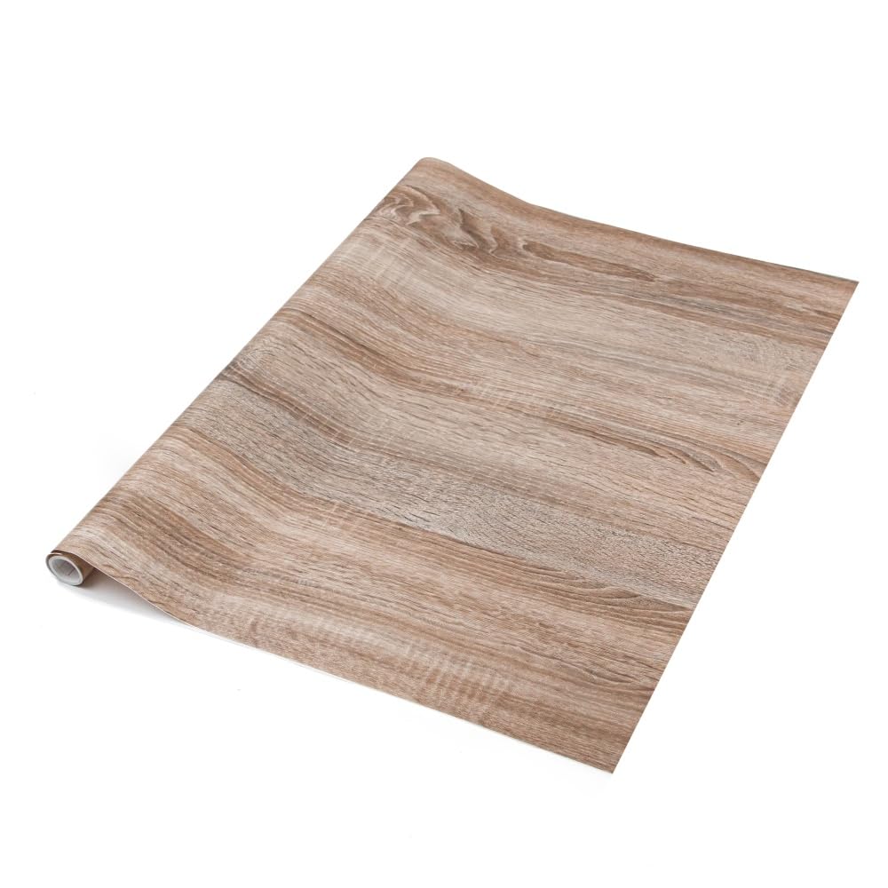 Create Your World 67.5cm x 5m d-c-fix SONOMA OAK LIGHT sticky back plastic vinyl wrap film (200-8433)