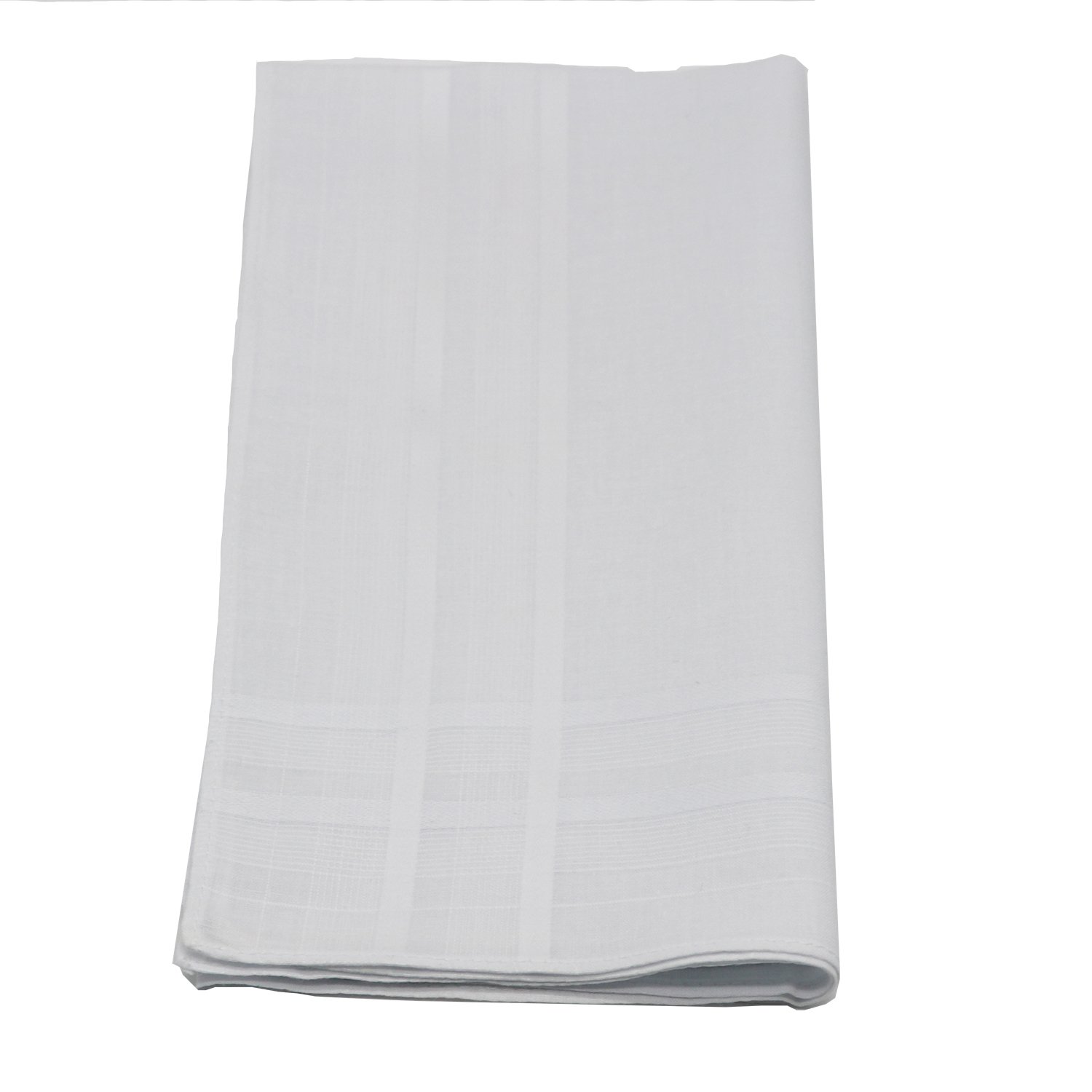 EyreLife 17.5 x 17.5 Inch Men\'s Handkerchiefs 100% Cotton White Hankies, 10 Pack