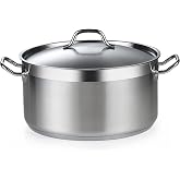 Cooks Standard Professional 9 Quart Stock Pot, Stainless Steel Dutch Oven | Induction Cookware Dutch Oven for Pasta, Soup, Sp