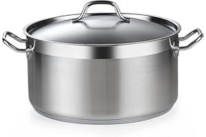 Cooks Standard Professional Stainless Steel Dutch Oven Stockpot with Lid, 9Qt, large