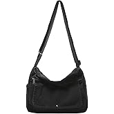 PRAGARI Canvas Messenger Bag for Women Hobo Crossbody Shoulder Bag Vintage Satchel Tote Handbag with Multiple Pockets