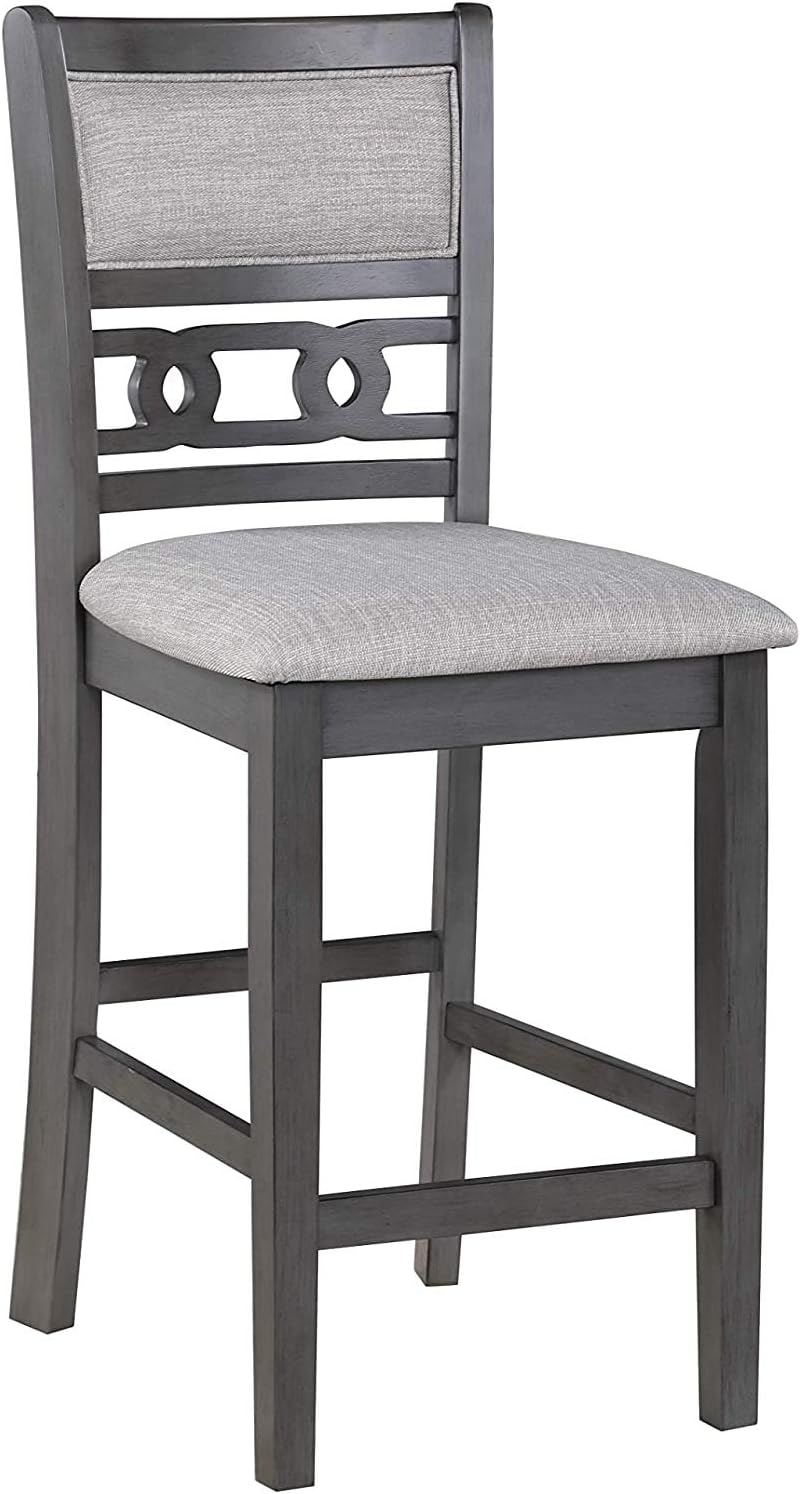 New Classic Furniture Gia 5-Piece Counter Set with 1 Table and 4 Chairs, 42-Inch, Gray: Furniture & Decor
