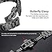 Band Compatible with Watch 42mm 44mm, Solid Stainless Steel Metal Wristband Strap with Butterfly Folding Clasp Replacement for 2019 Watch Series 5 Series 4(44mm) Series 3/2/1 42mm