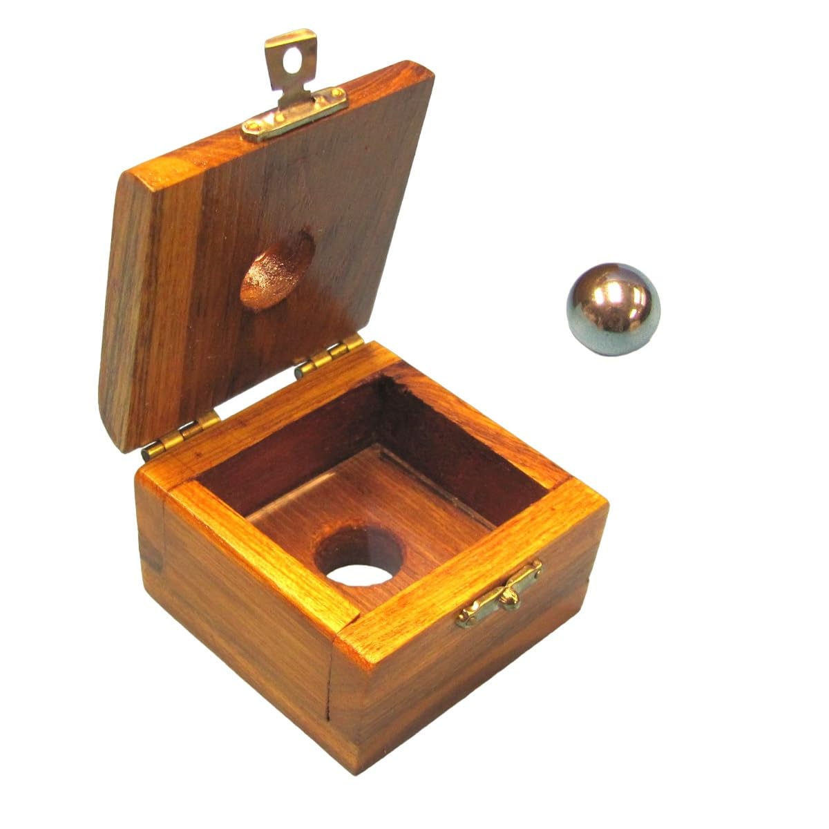 MilesMagic Magician's Steel Ball Thru Glass Gimmick Box Penetration Through Solid Glass Sheet Mentalism for Real Close Up Street or Stage Illusion Magic Trick