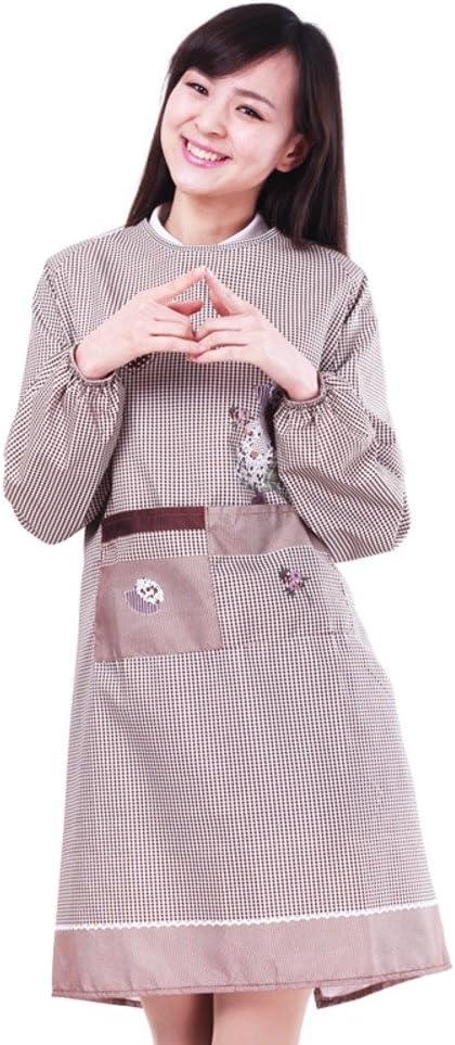TRE apron/ adult overalls long sleeve waterproof kitchen/Wear with oilproof and waterproof long sleeves apron-C