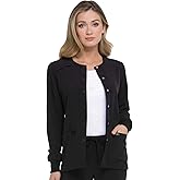 Dickies Scrub Jackets For Woman Snap Front Warm-up Jacket With 2 Pockets - DK305
