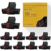 BOEDCN 10 Pack Compatible IR40t Calculator Ink Roller Replacement for Casio hr-100tm Ink Ribbon Compatible with Casio HR-100T