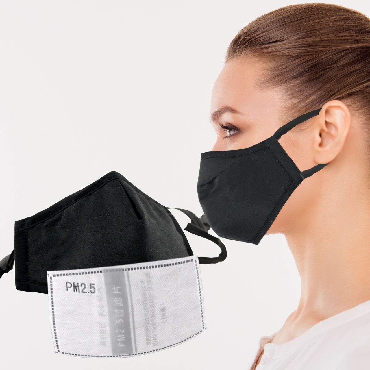 2Pack Upgrade n95% Filter Anti-Dust Face Mask-Reusable Face Mask Cotton Face Mask For Women Men Kids (OuterPart1Size)