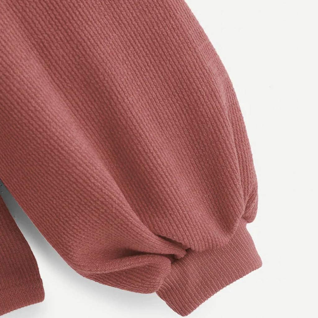 ZEFOTIM Women Sweatshirt, Womens Autumn Solid Casual Long Sleeve Printed Pullover T Shirts Tops Blouse: Clothing