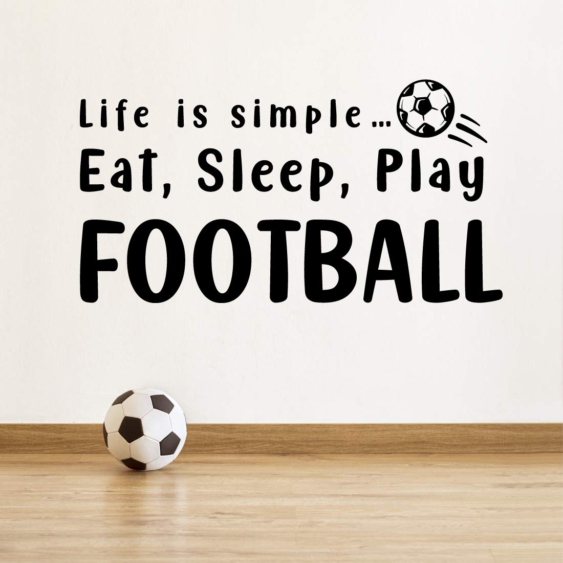 Eat Sleep Play Football Wall Sticker Art Room Decor Kitchen Liverpool fc Stickers Poster Picture Living Room Home Decoration Quote Lettering Kids Boys Artwork Print Vinyl Panel Painting self-Adhesive