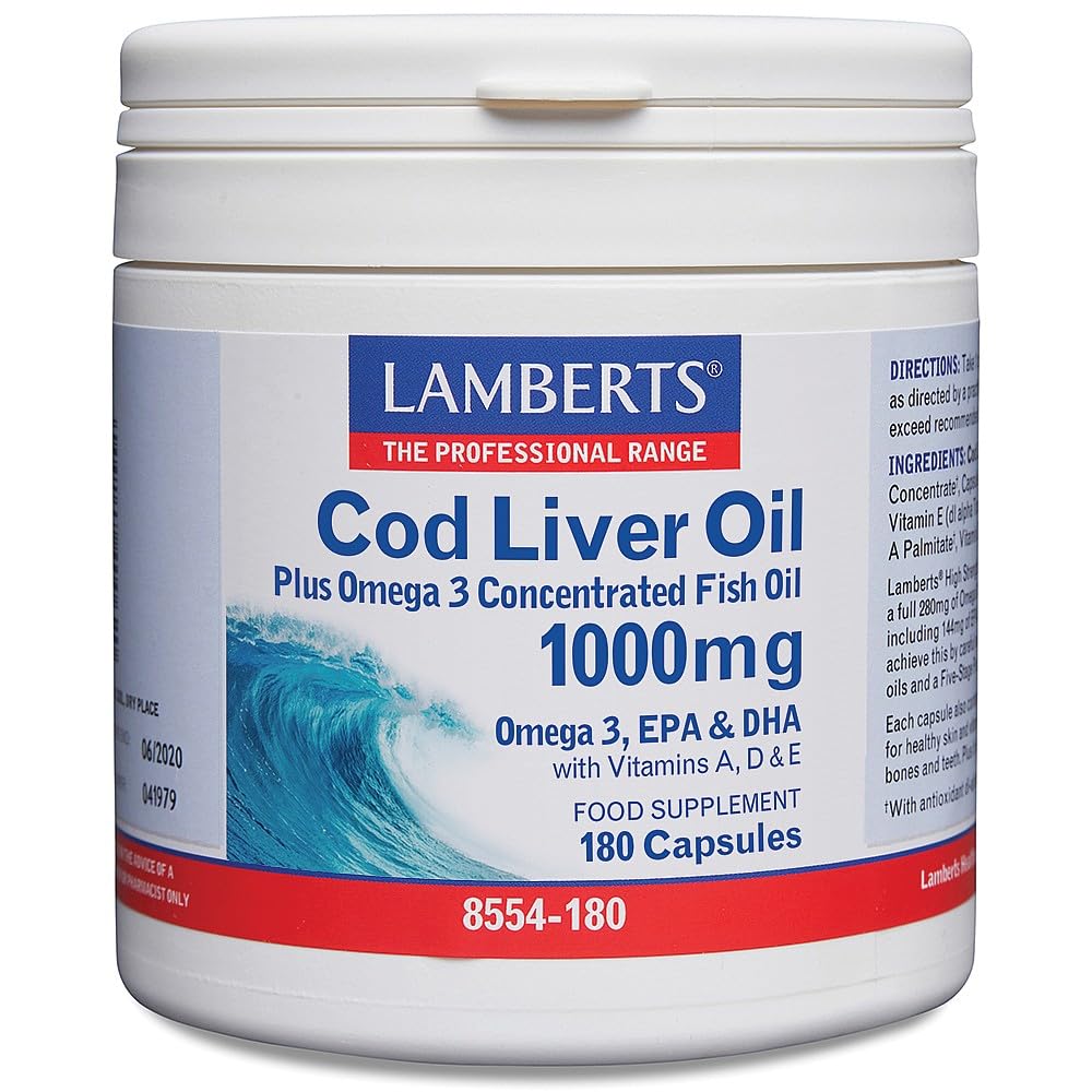Title: Lamberts Cod Liver Oil 1000mg Capsules, 180 Count