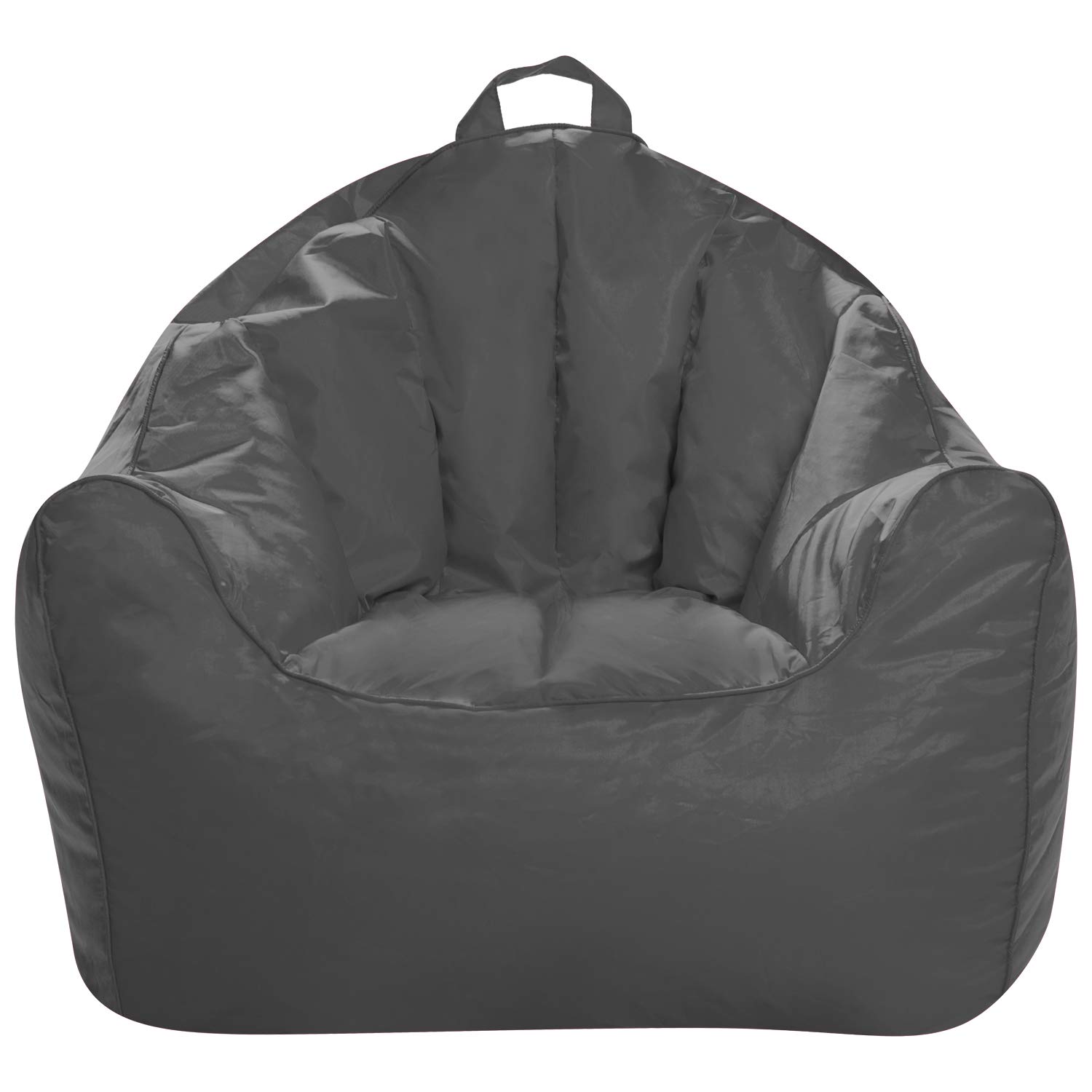 Photo 1 of Posh Creations Structured Comfy Seat for Playrooms and Bedrooms, Large Bean Bag Chair, Malibu Lounge, Charcoal Gray this bag has a small tear in. It would need to be sewed.