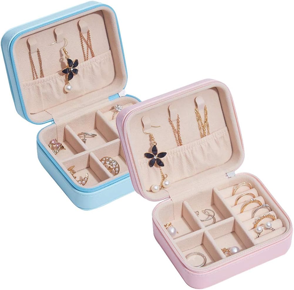 Kueimovi Jewellery Boxes Small Travel Jewellery Box Organiser for Rings