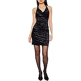 Forever 21 Womens Jacquard Floral Halter Mini Dress