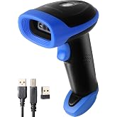 Handheld Bluetooth Wireless 2D 1D CCD Barcode Scanner, Portable QR Code Bar Code Reader for Small Business Supermarket Warehouse POS Inventory