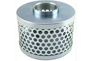 Duraduro 3" in NPT Plated Steel Metal Round Hole Strainer for Suction Hose (3 inch Connection)