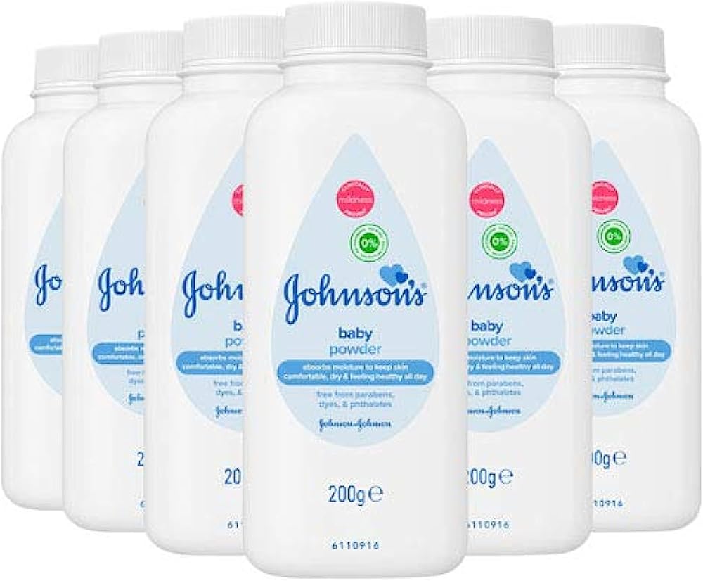 Johnson's Baby Powder Talc 200 g Pack of 6 | Gentle Skin Care