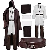 Laku Tunic Costume Men's Tunic Hooded Robe Full Set Halloween Cosplay Costume Cloak Set