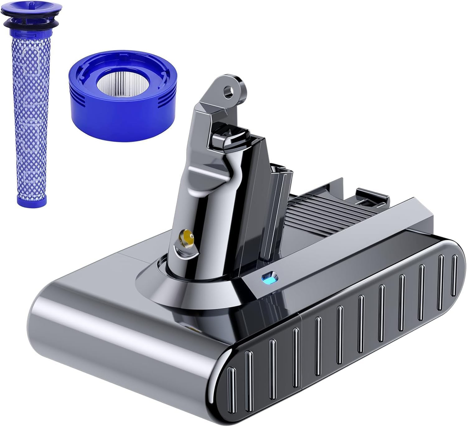 Photo 1 of ***Filters missing***Bonacell Upgraded 7.0Ah 21.6V Replacement Dyson V6 Battery – Compatible with V6 Animal, Absolute, Motorhead, SV04, SV05, SV06, SV09, DC58, DC59, DC61, DC62, DC72 Cordless Vacuum Cleaners