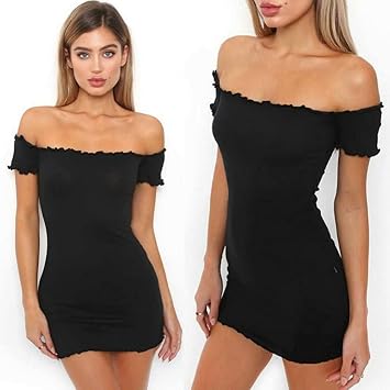 amazon black off the shoulder dress