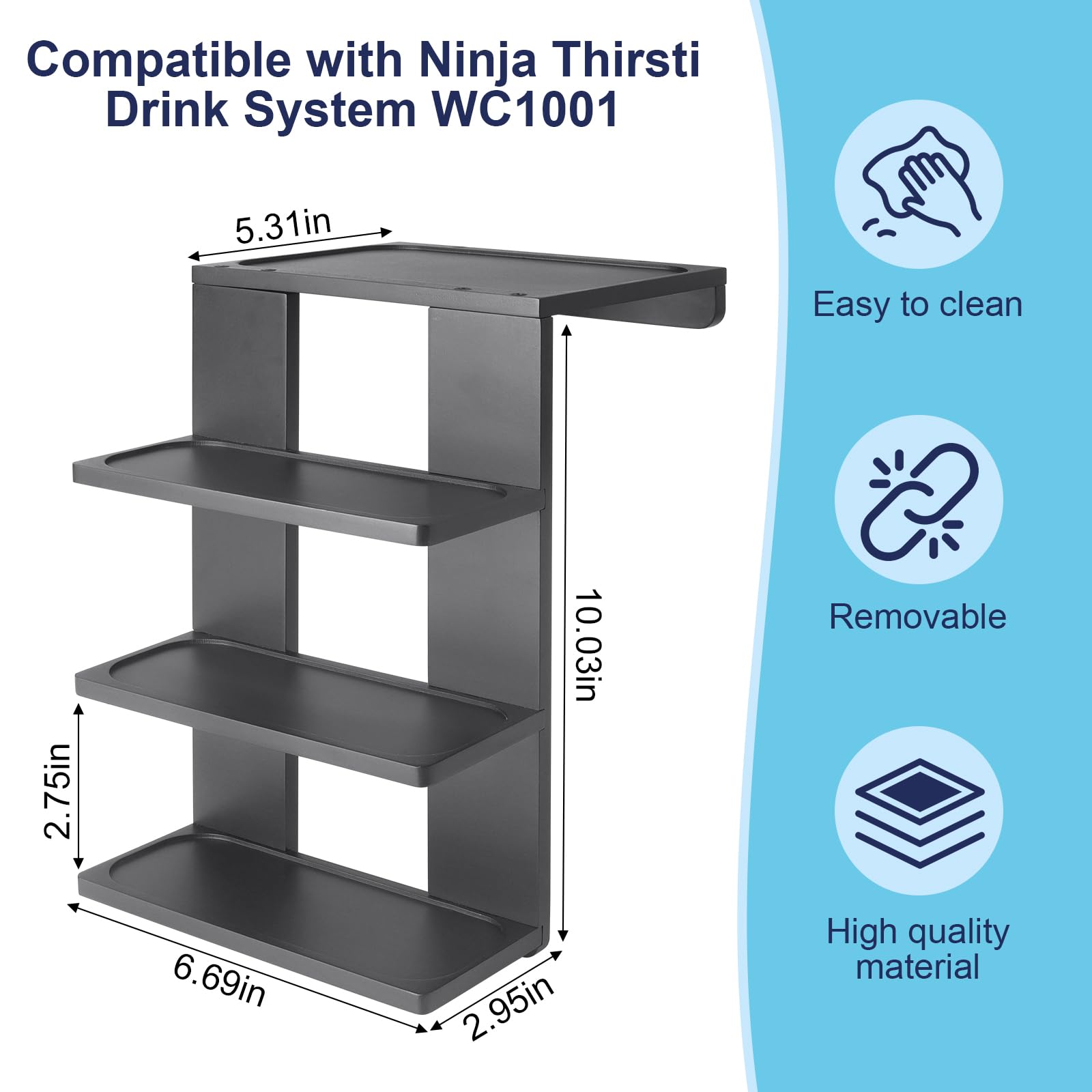 Soda Machine Flavor Pod Holder for Ninja Thirsti Drink System, 12-Flavor Storage Holder for Ninja Thirsty Drink System Pod Organizer for Ninja Thirsty Flavor Pods, Flavored Water Drops Upgrade
