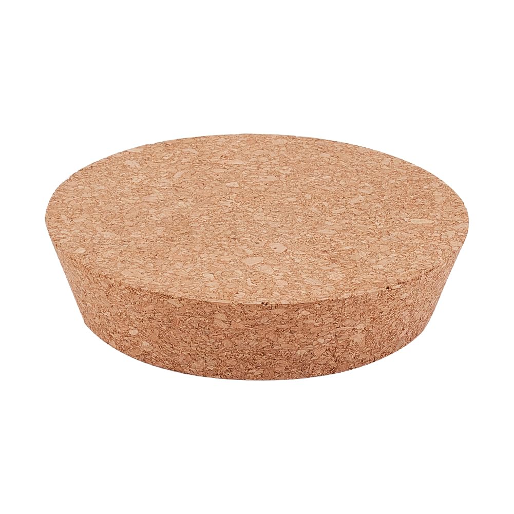 BENECREAT Conical Cork Wine Bottle Stopper, 30 mm Thick, Flat and Rounded for Wine and Beer Bottles, Diameter: 111 mm