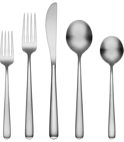Amazon.com: Cambridge Mirror Zaylen 20-Piece Flatware Set, Service