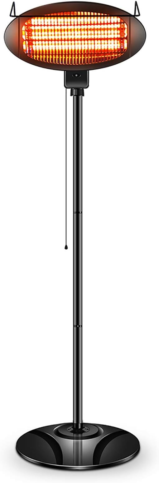 kindle living patio heaters on Amazon Com Trustech Electric Outdoor Heater Halogen Patio Heater Waterproof Space Heater With 3 Power Levels For Patio 500 1000 1500w Courtyard Garage Use Overheat Protection Tip Over Shut Off Garden Outdoor