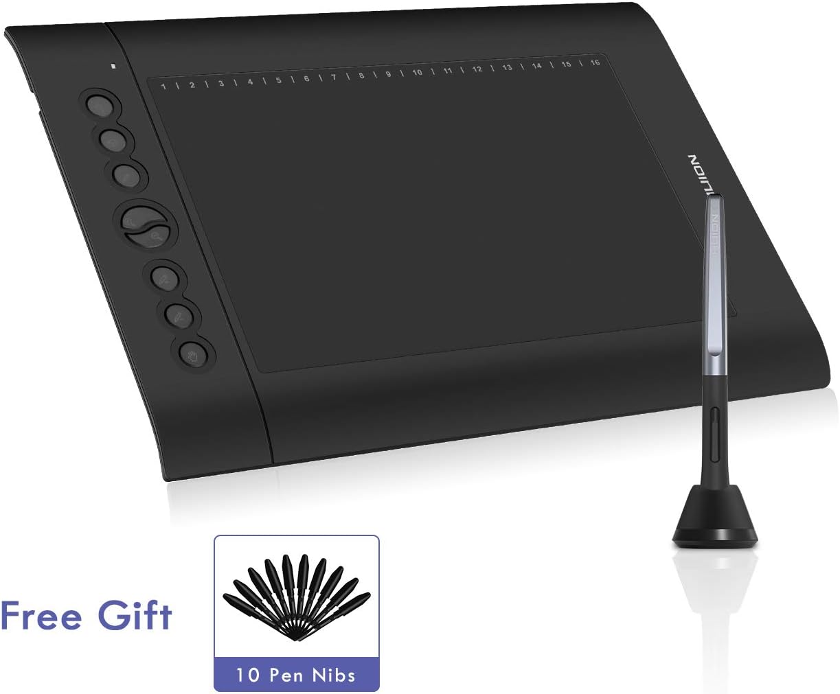 HUION Insiprpy H610 Pro V2 Android Support Graphics Drawing Tablet with Battery-Free Stylus Tilt 8192 Pen Pressure 8 Press Keys for Art Animation Beginner-10inch: Computers & Accessories