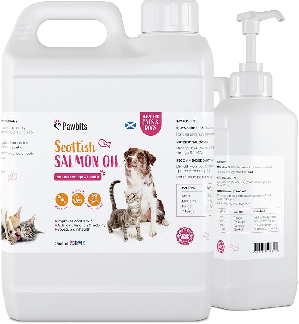 Pawbits 2.5 Litre Scottish Salmon Oil For Cats & Dogs