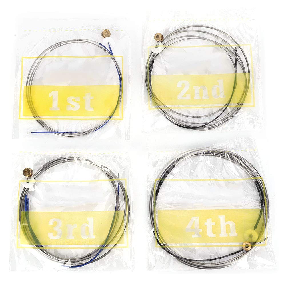 Double Bass String, Upright Bass Strings IRIN Steel Double Bass Strings Double Bass Steel Wire String Professional Music Instrument Accessory Produces Soft Sweet and Continuous Sound