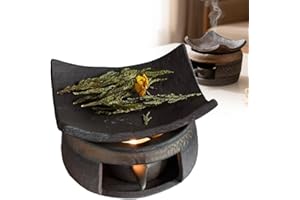 Ceramic Aromatherapy Stove Essential Oil Burner, Natural Wellness Aromatherapy Kit, Herbal Burner Stress Relief Kit, Ancient 