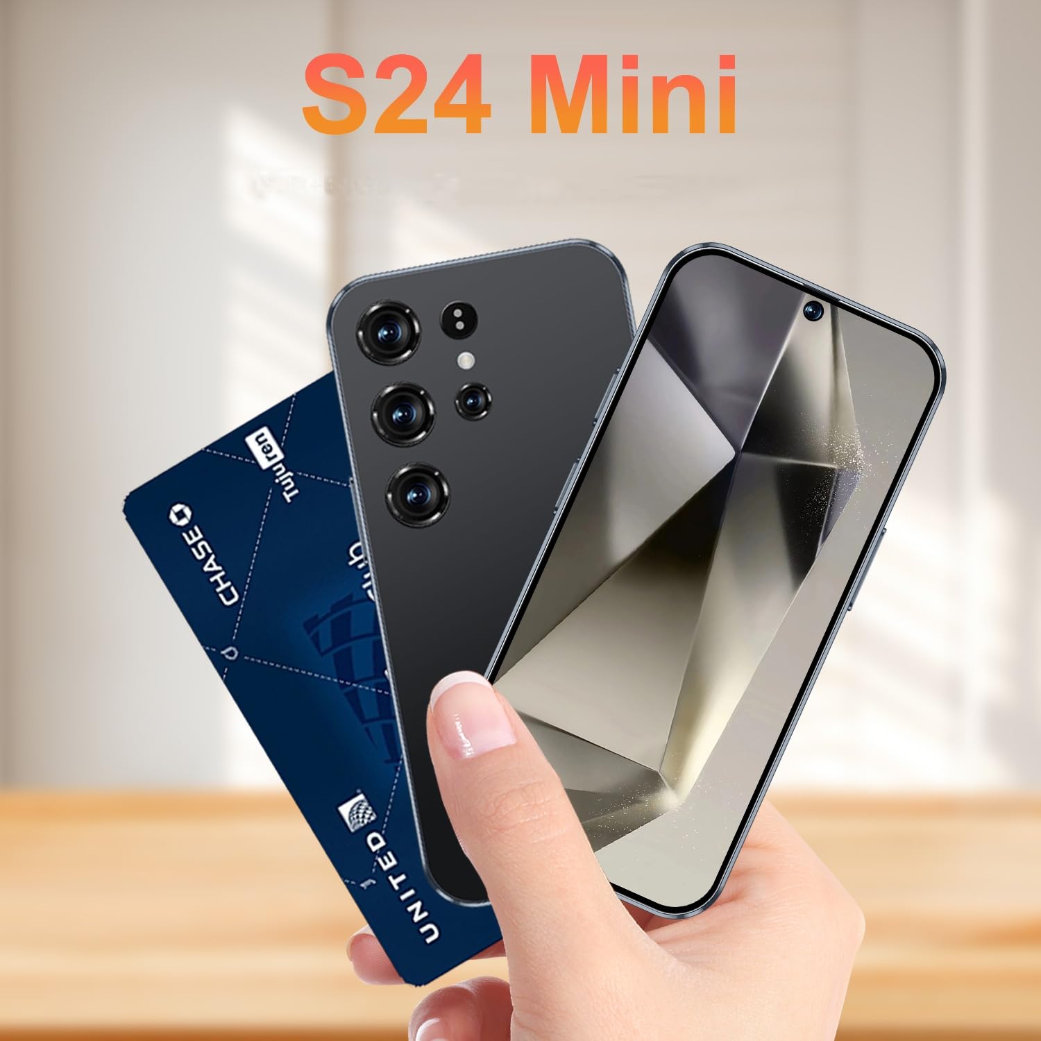 4G mini smartphone for kids 4-inch Incell HD Screen, 2600 mAh Big Battery, Dual SIM Dual Camera 5+8MP, Face Unlock 4G no contract phone (X24mini-Black)