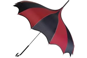 Gothic Rebel Full Size Dark Wing Pagoda Umbrella - Ideal for All Weather, Perfect for Vampires, Gothic Enthusiasts, and Lovers of Unique Bat Wing Style