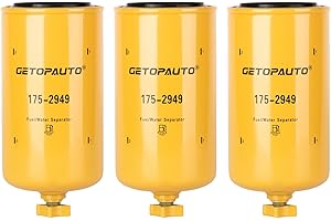 GETOPAUTO 175-2949 Fuel Water Separator Compatible with Caterpillar 1752949(Set of 3)