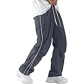 JMIERR Men's Baggy Parachute Pants Loose Casual Wide Leg Y2K Lightweight Quick Dry Deep Pockets Gym Urban Pants