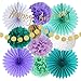 Easy Joy Mermaid Under the Sea Party Decoration - Happy Birthday for Teal Birthday Girl - 13 pcs